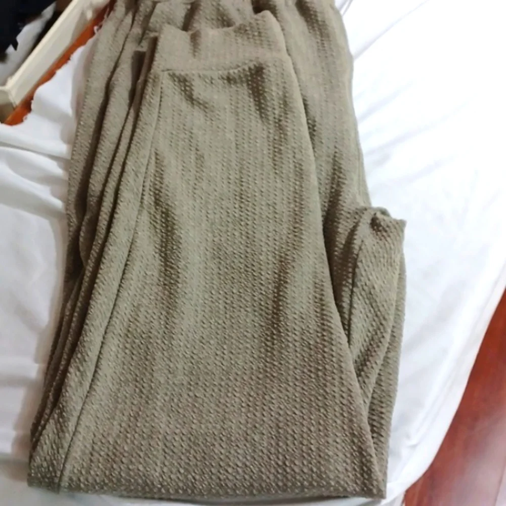 Zelos Waffle Knit Men's Tan & Gray Lounge Sweat  Pants Pockets  2XLT New